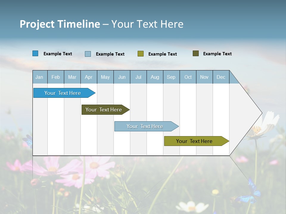 Wildflowers And Butterflies PowerPoint Template