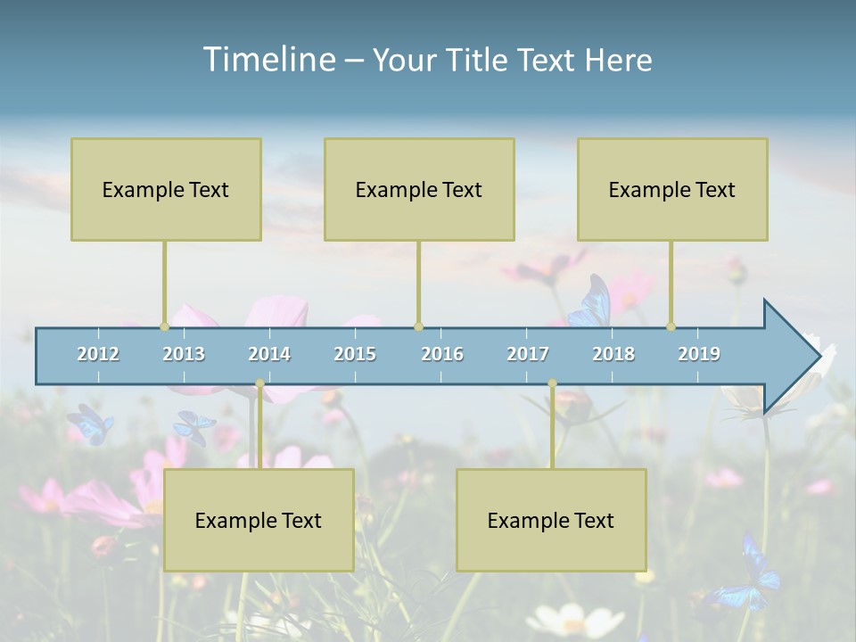 Wildflowers And Butterflies PowerPoint Template