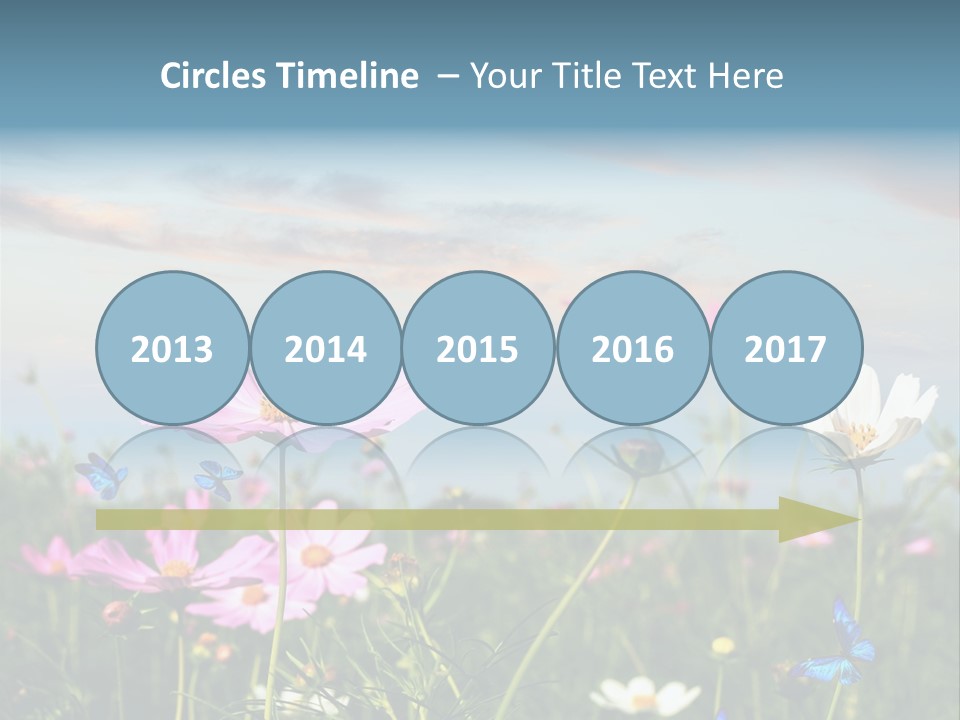 Wildflowers And Butterflies PowerPoint Template