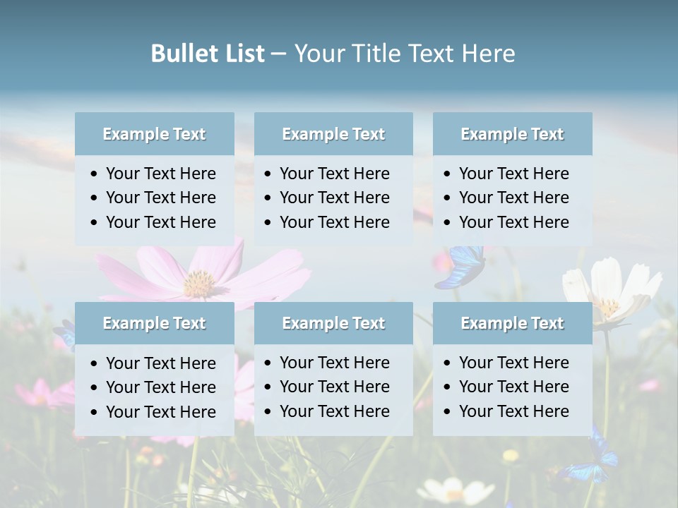 Wildflowers And Butterflies PowerPoint Template