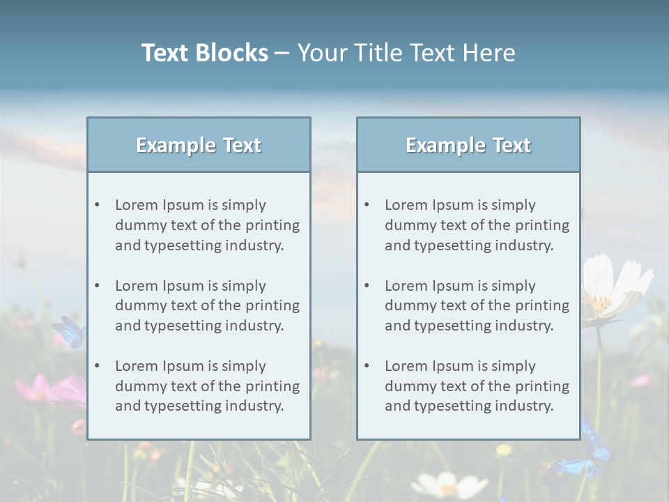 Wildflowers And Butterflies PowerPoint Template