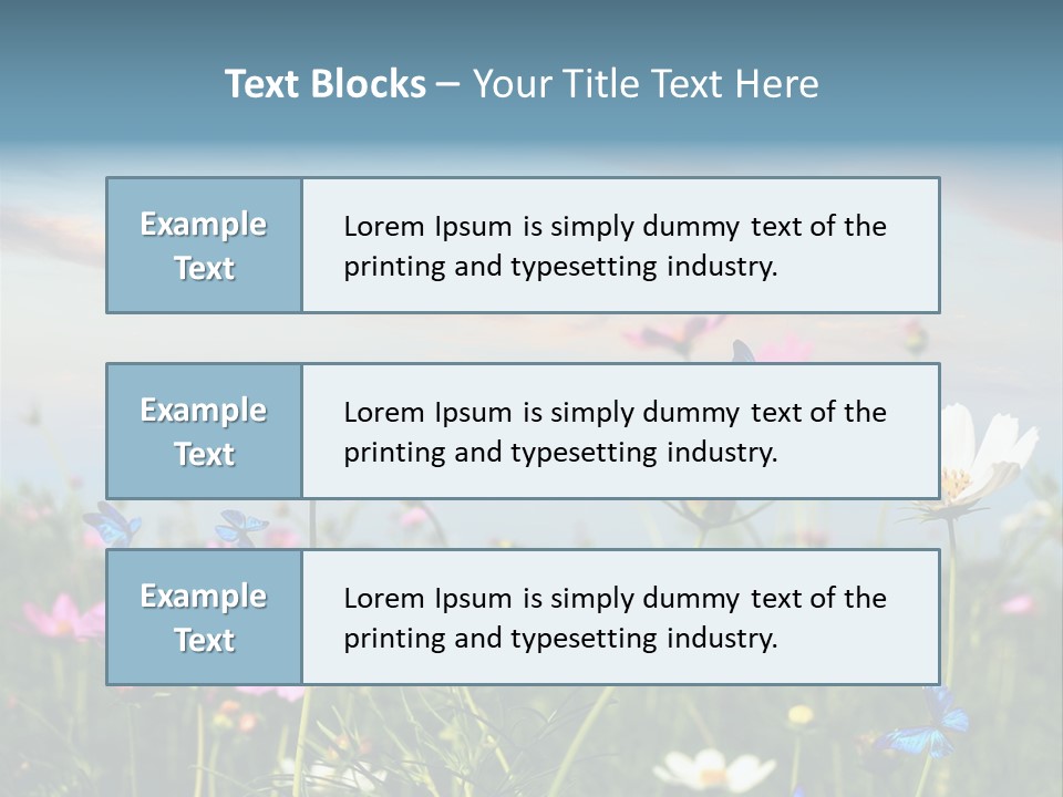 Wildflowers And Butterflies PowerPoint Template