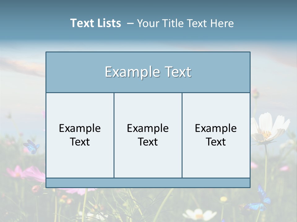 Wildflowers And Butterflies PowerPoint Template