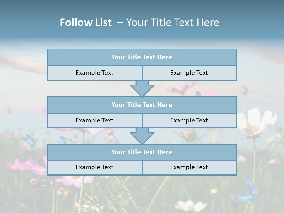 Wildflowers And Butterflies PowerPoint Template