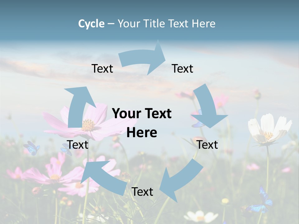 Wildflowers And Butterflies PowerPoint Template