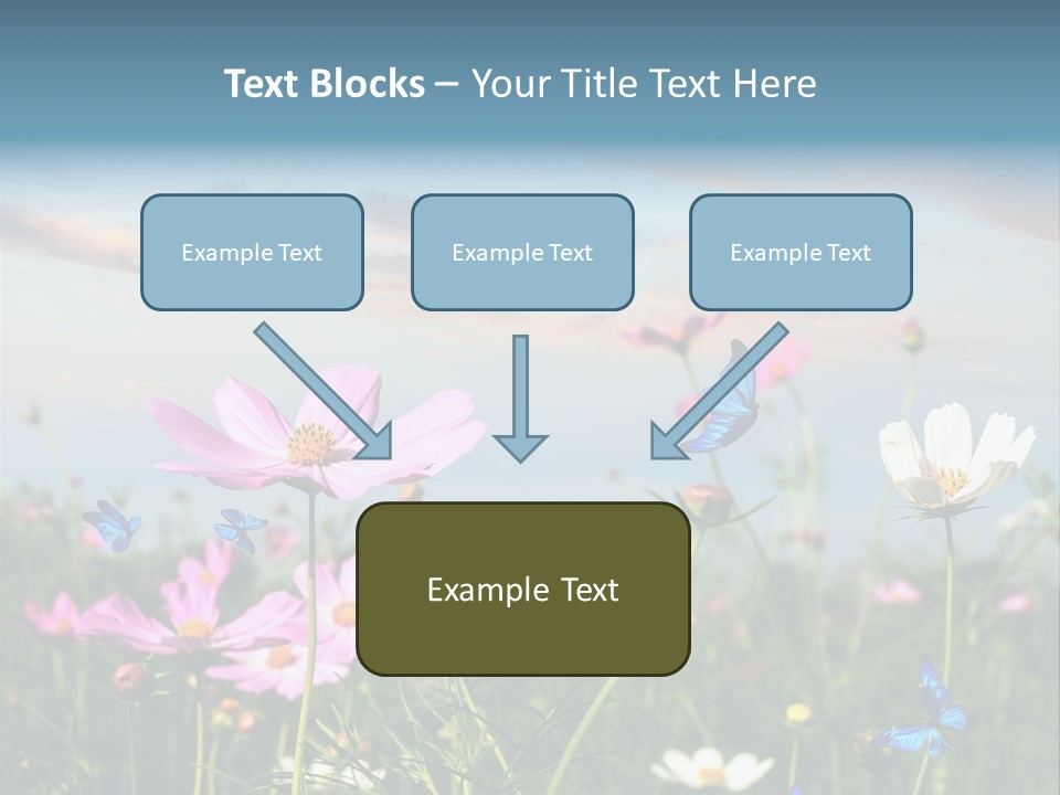 Wildflowers And Butterflies PowerPoint Template