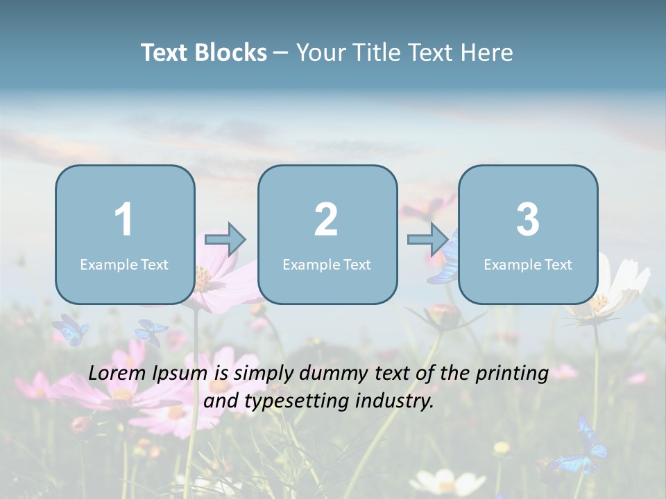 Wildflowers And Butterflies PowerPoint Template