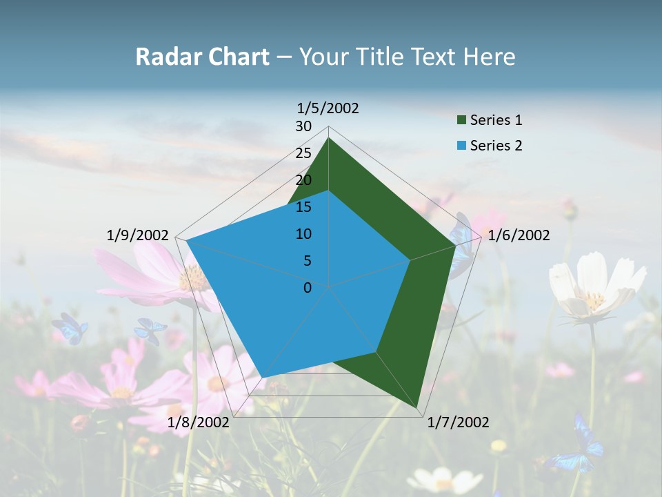 Wildflowers And Butterflies PowerPoint Template