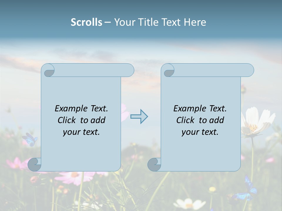 Wildflowers And Butterflies PowerPoint Template