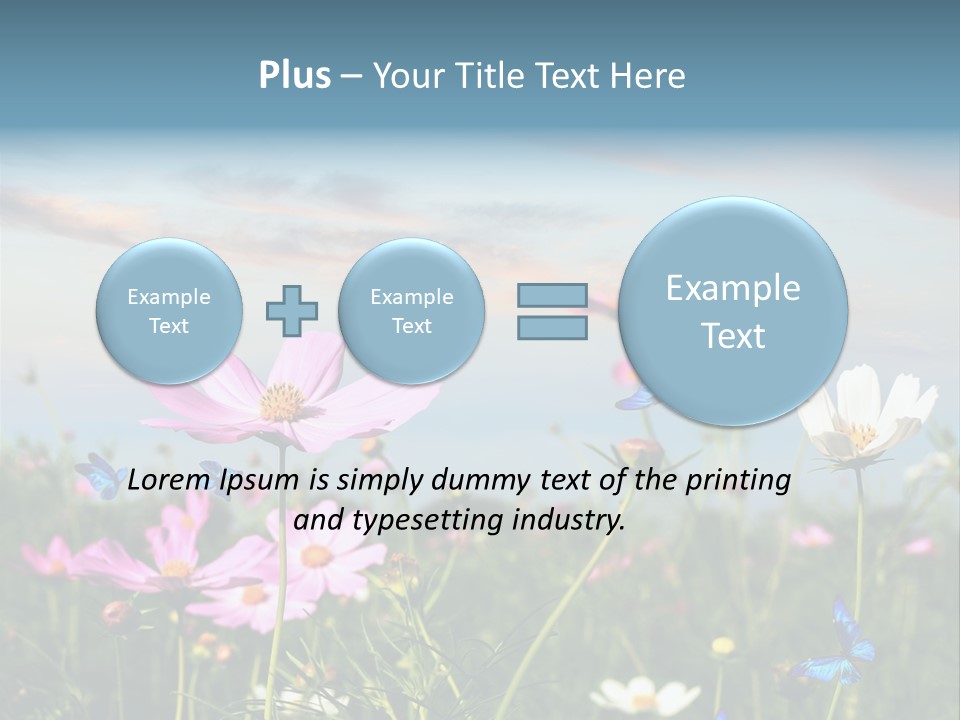 Wildflowers And Butterflies PowerPoint Template