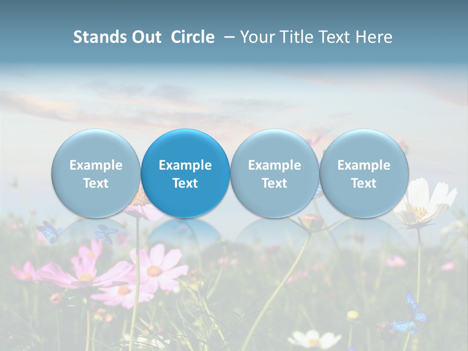 Wildflowers And Butterflies PowerPoint Template