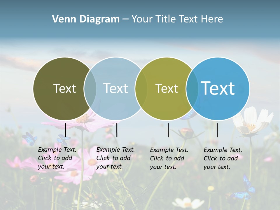 Wildflowers And Butterflies PowerPoint Template