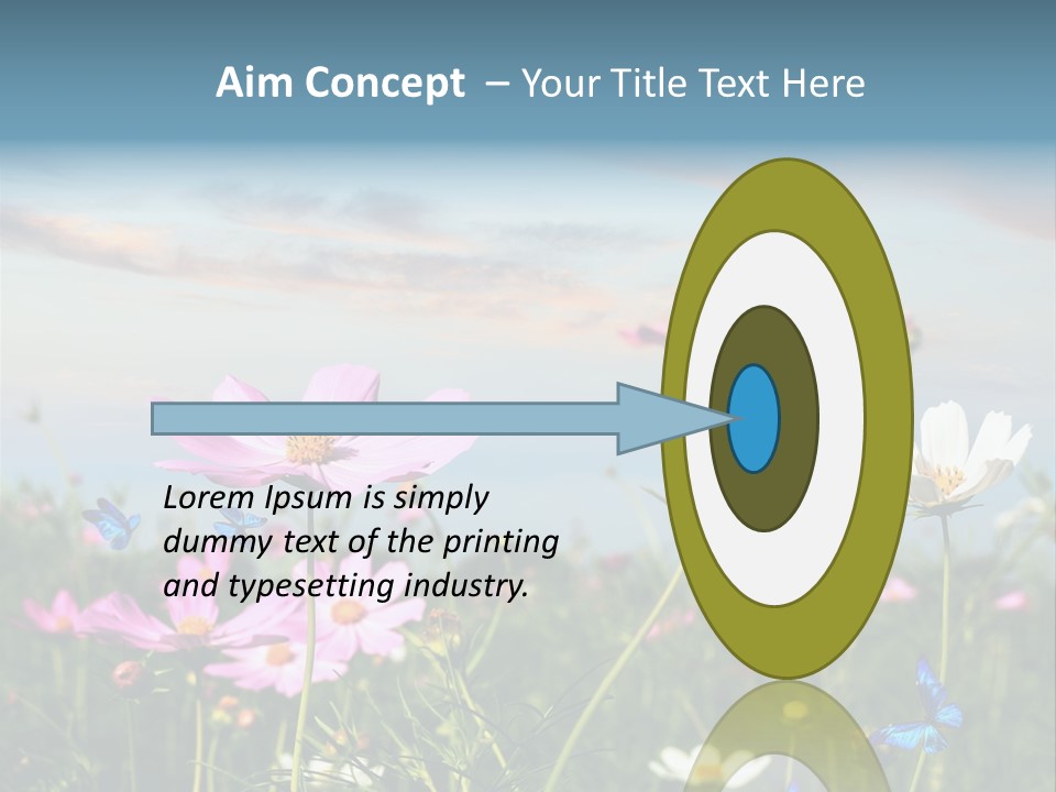 Wildflowers And Butterflies PowerPoint Template