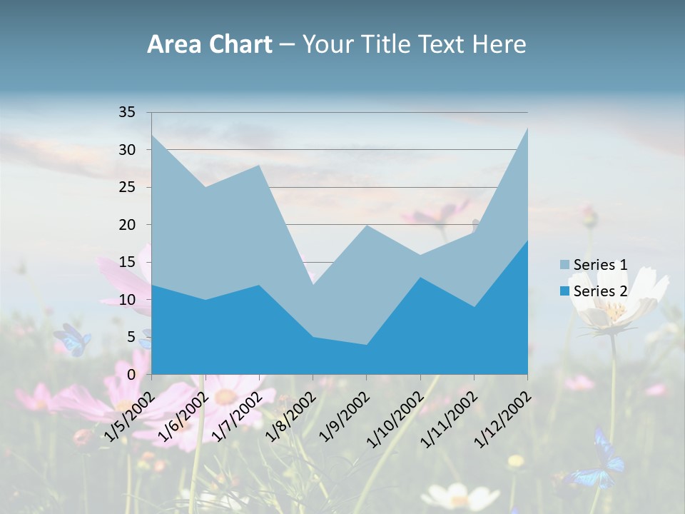 Wildflowers And Butterflies PowerPoint Template