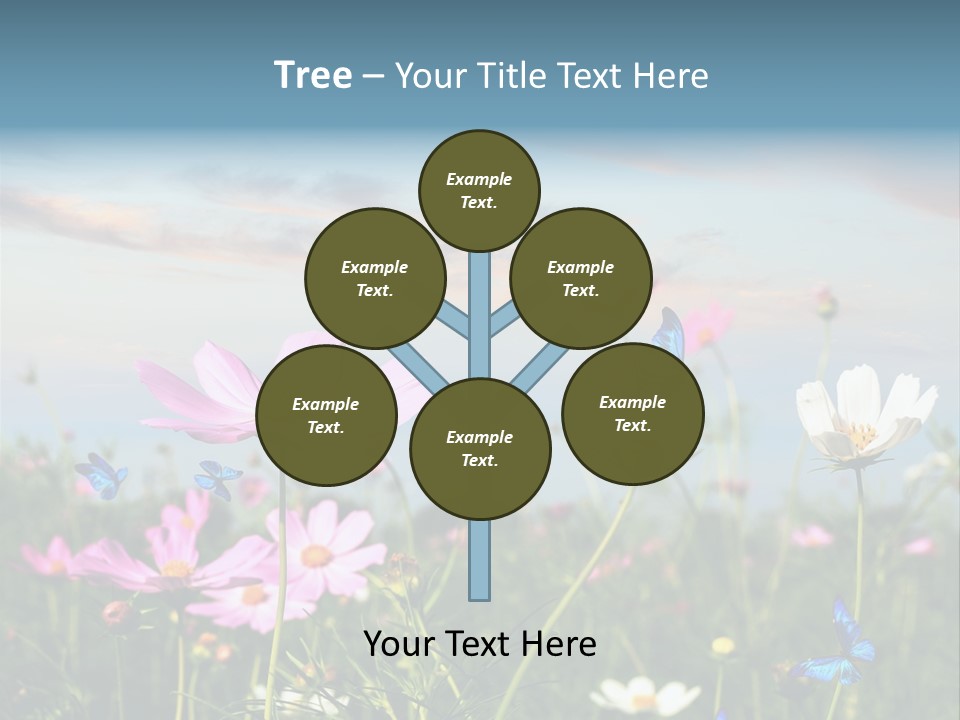 Wildflowers And Butterflies PowerPoint Template