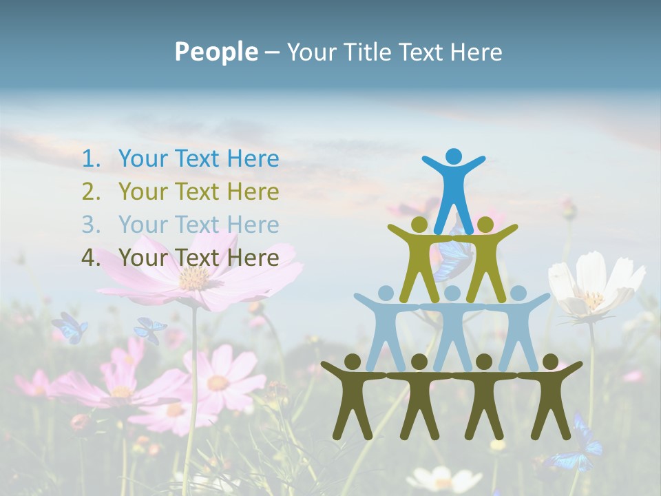 Wildflowers And Butterflies PowerPoint Template