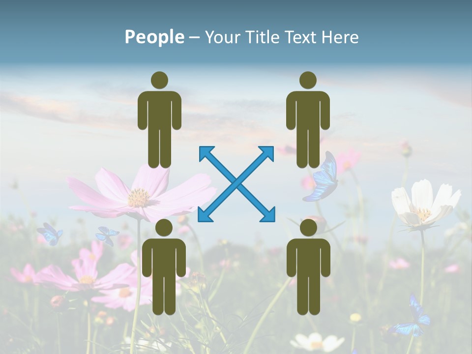 Wildflowers And Butterflies PowerPoint Template