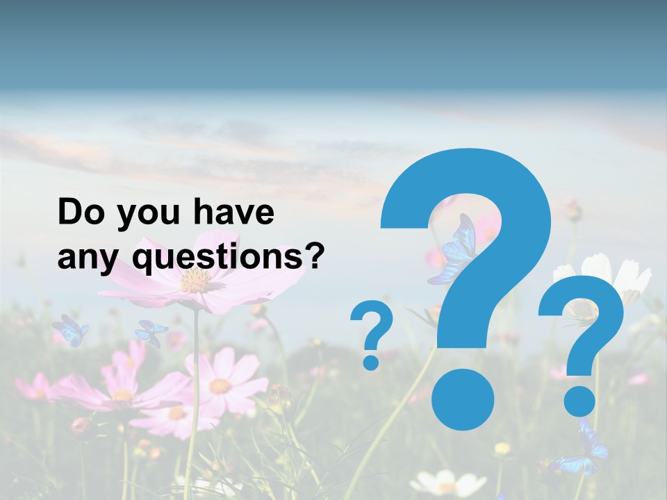 Wildflowers And Butterflies PowerPoint Template