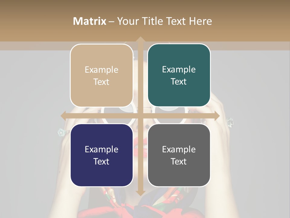 Girl In Round Glasses PowerPoint Template