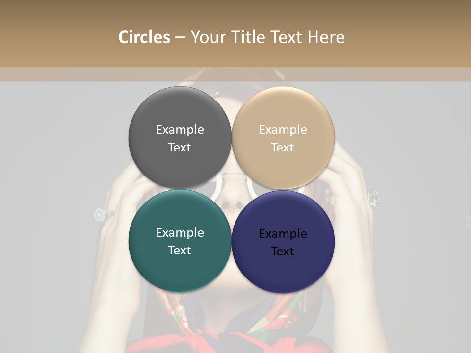 Girl In Round Glasses PowerPoint Template