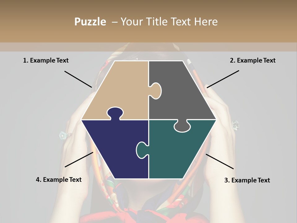 Girl In Round Glasses PowerPoint Template