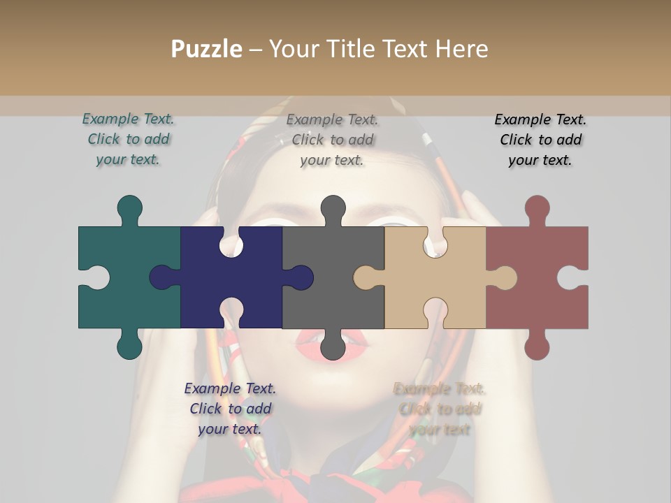 Girl In Round Glasses PowerPoint Template