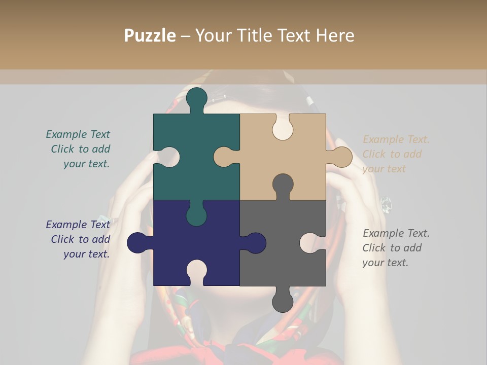 Girl In Round Glasses PowerPoint Template