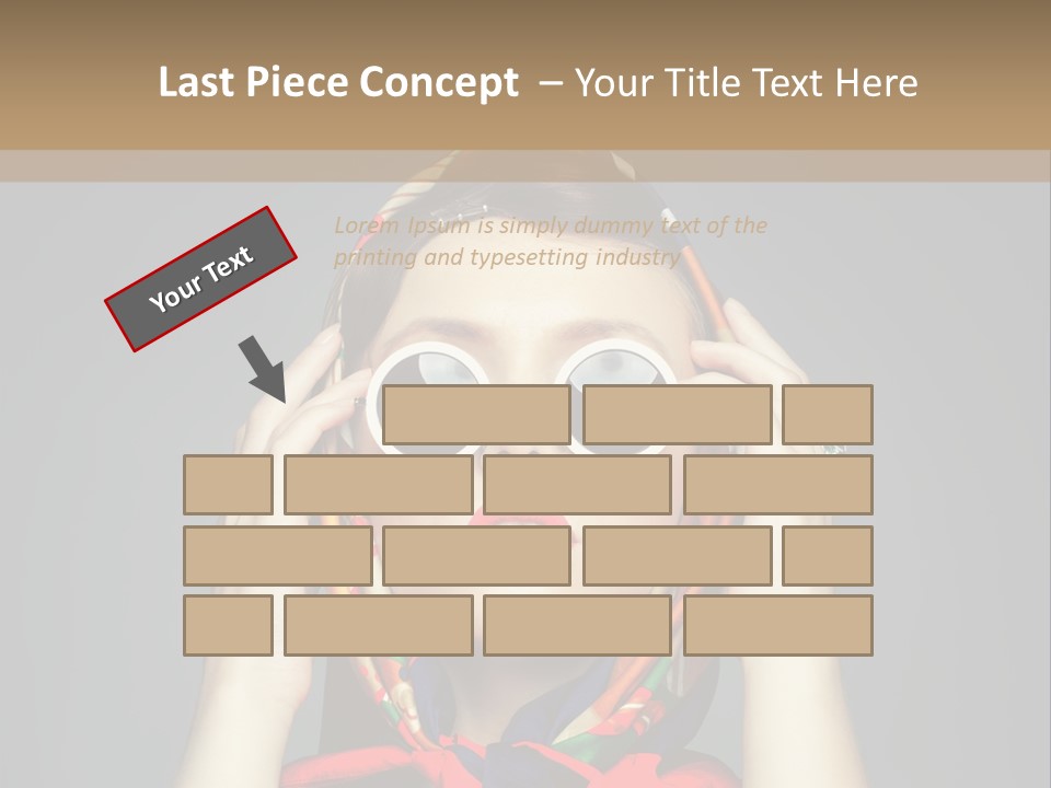 Girl In Round Glasses PowerPoint Template