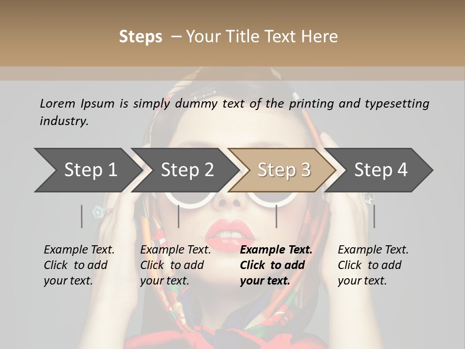 Girl In Round Glasses PowerPoint Template