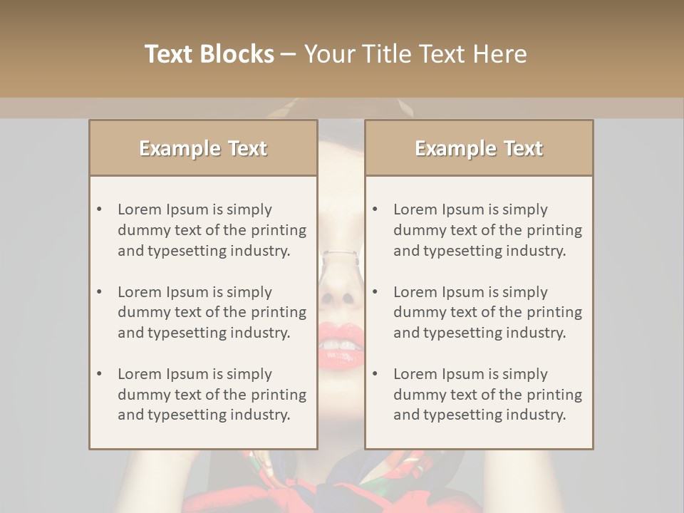 Girl In Round Glasses PowerPoint Template