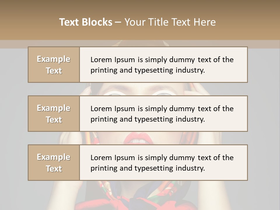 Girl In Round Glasses PowerPoint Template