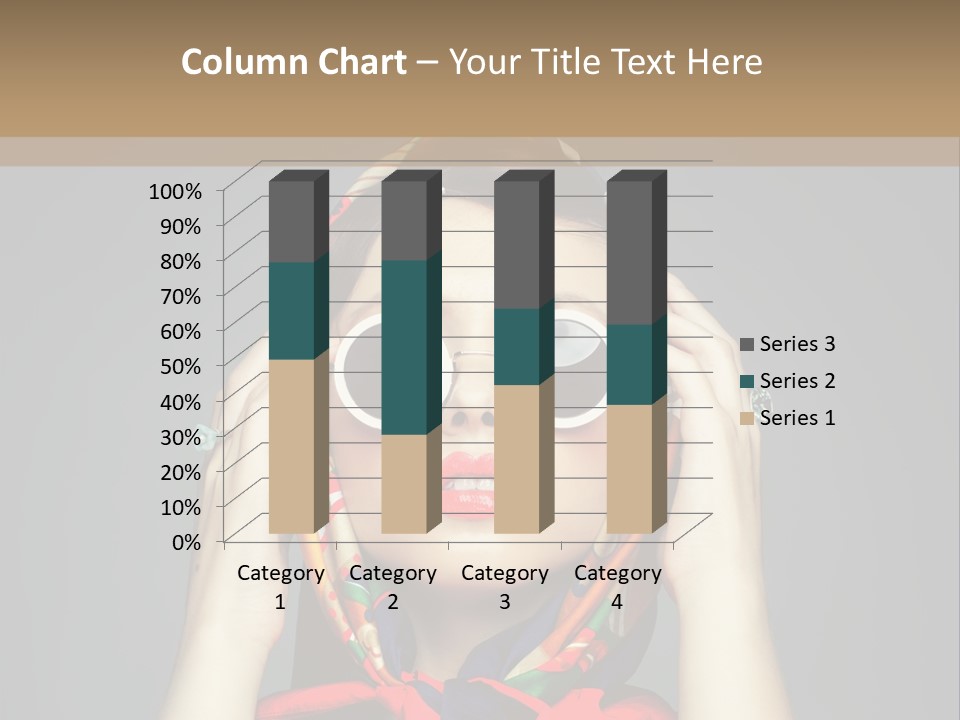 Girl In Round Glasses PowerPoint Template