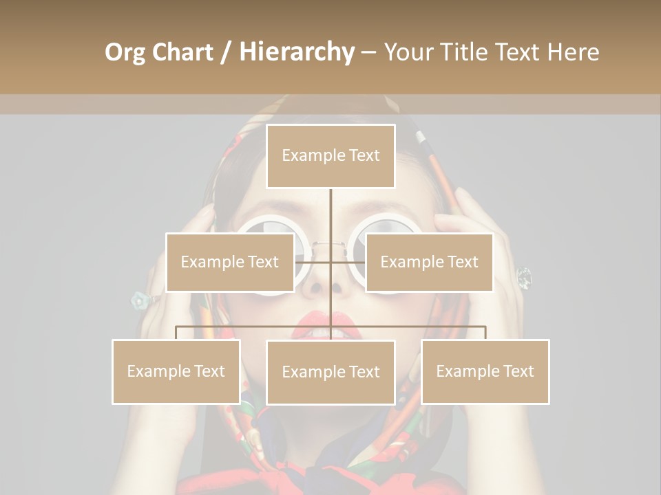 Girl In Round Glasses PowerPoint Template