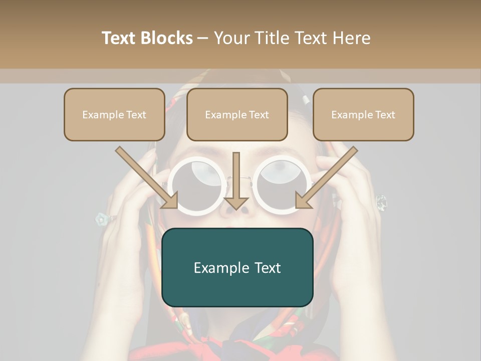 Girl In Round Glasses PowerPoint Template