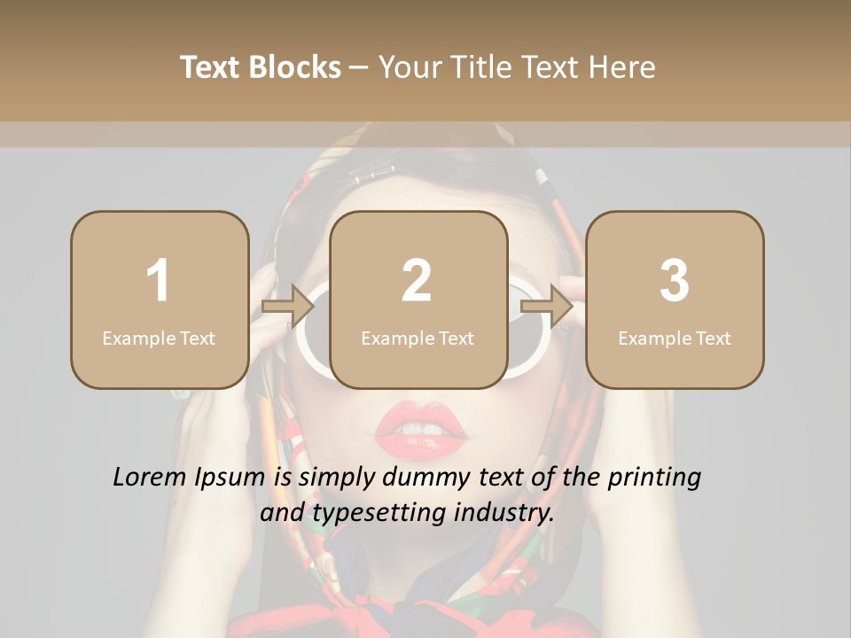 Girl In Round Glasses PowerPoint Template