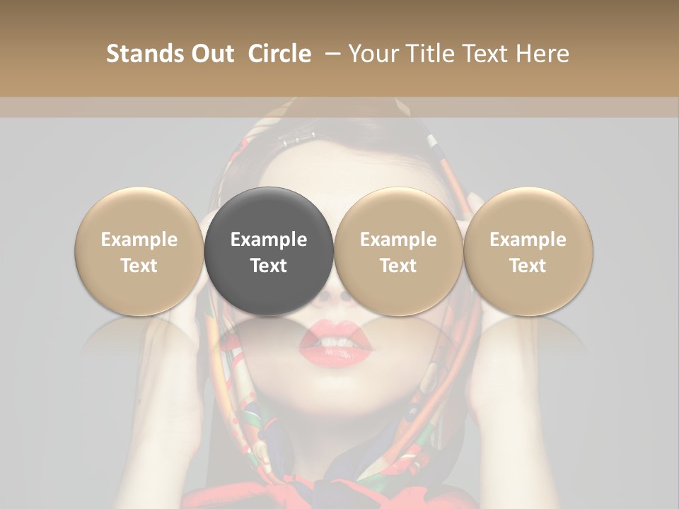 Girl In Round Glasses PowerPoint Template