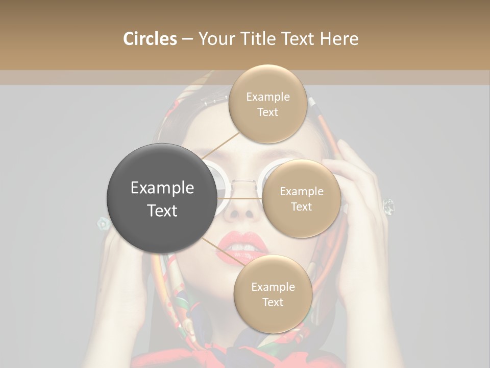 Girl In Round Glasses PowerPoint Template