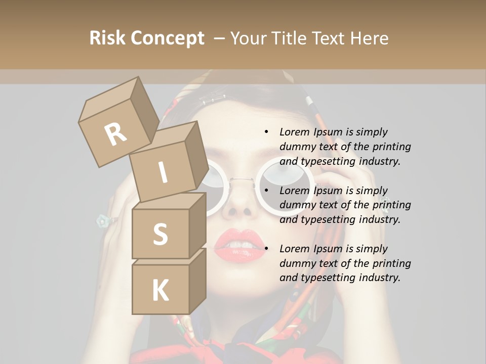 Girl In Round Glasses PowerPoint Template