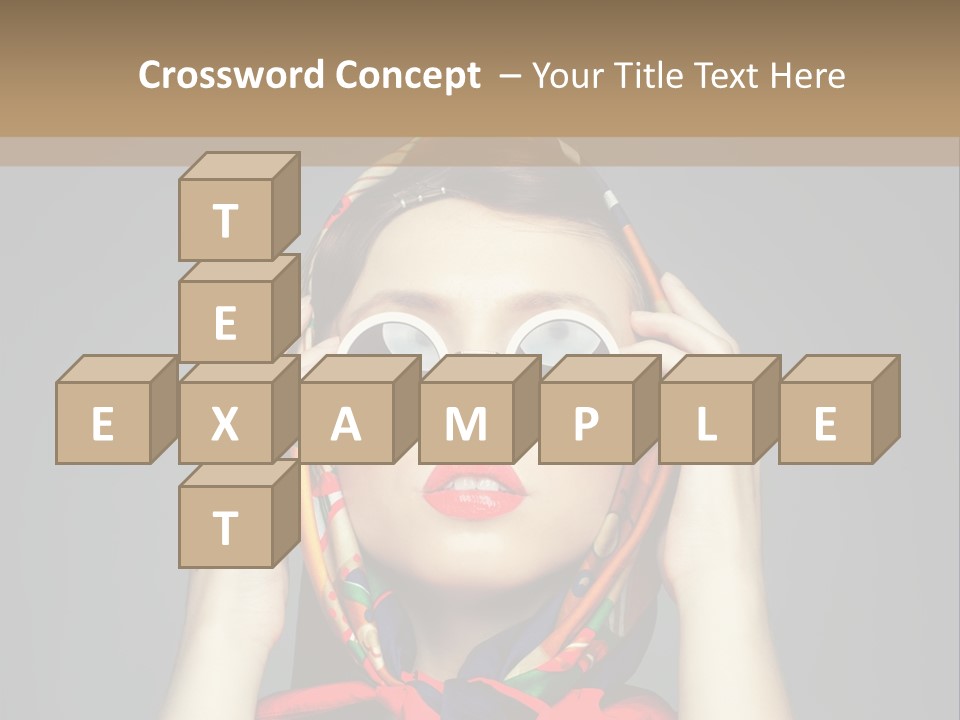 Girl In Round Glasses PowerPoint Template