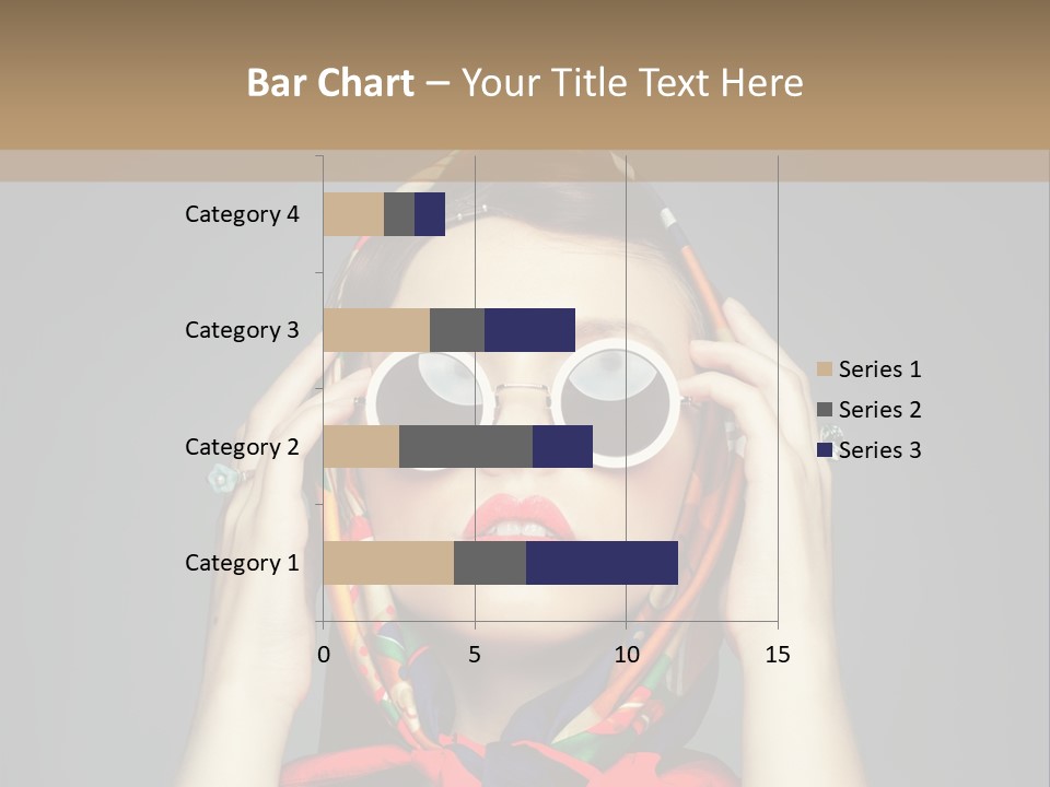Girl In Round Glasses PowerPoint Template