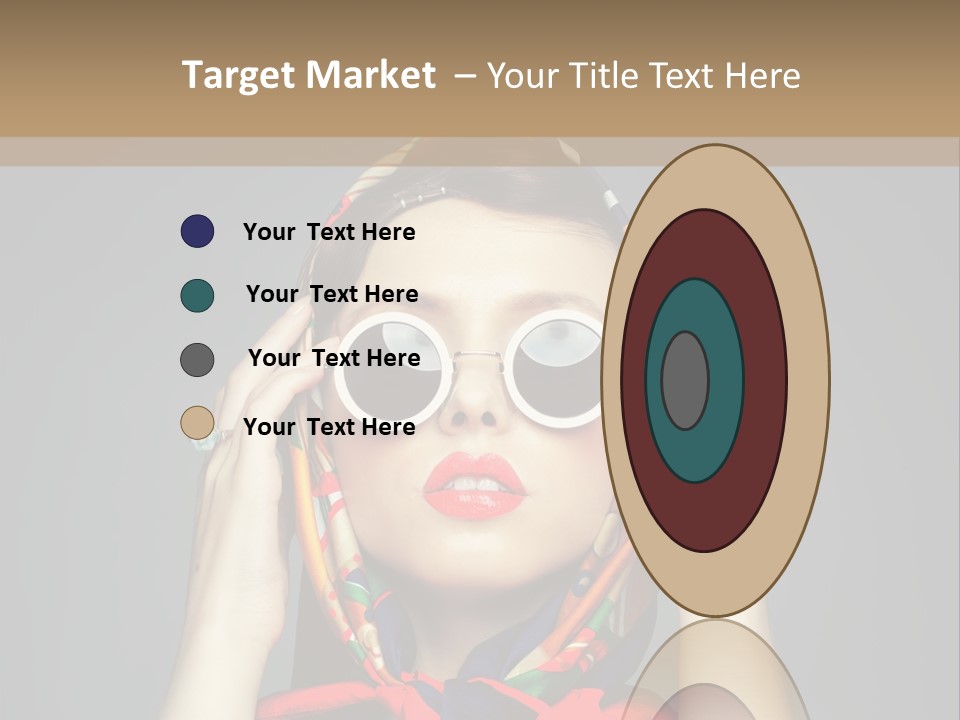 Girl In Round Glasses PowerPoint Template