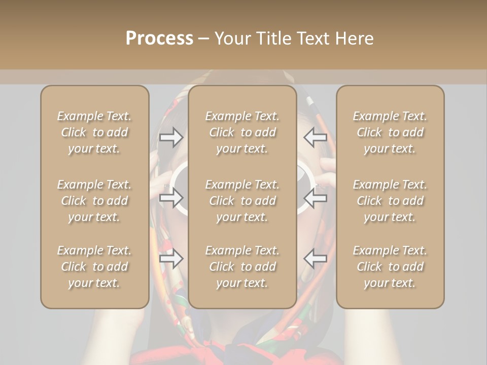 Girl In Round Glasses PowerPoint Template