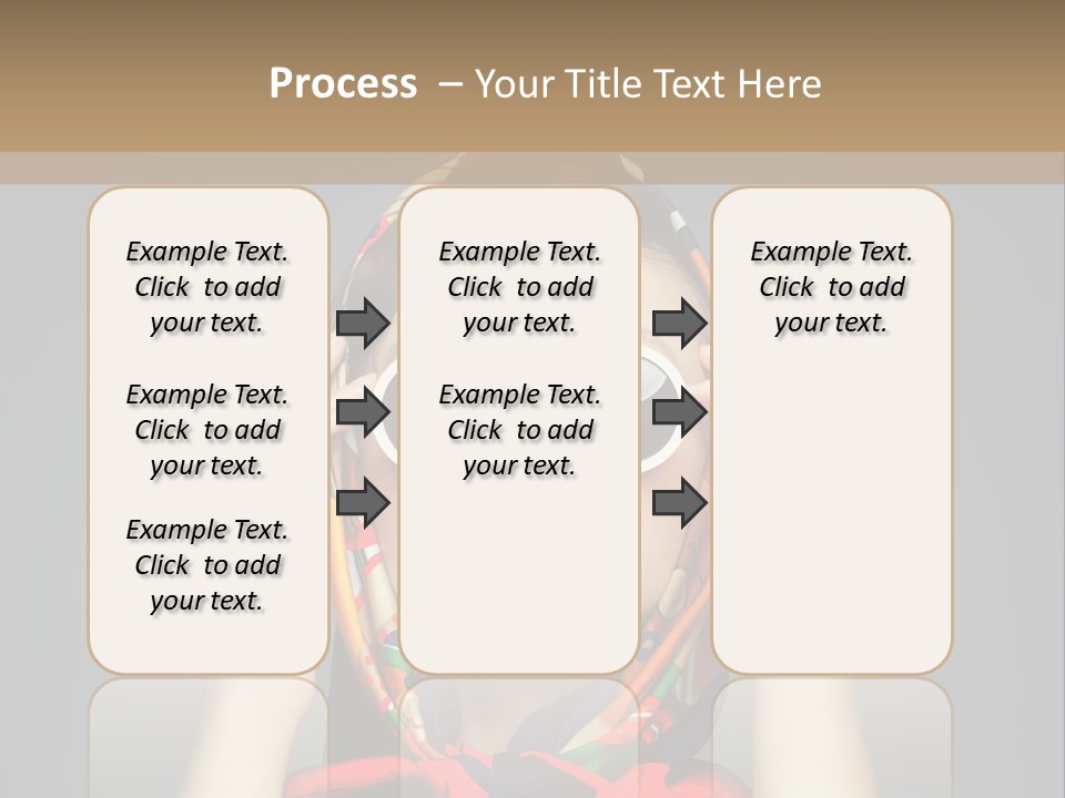 Girl In Round Glasses PowerPoint Template