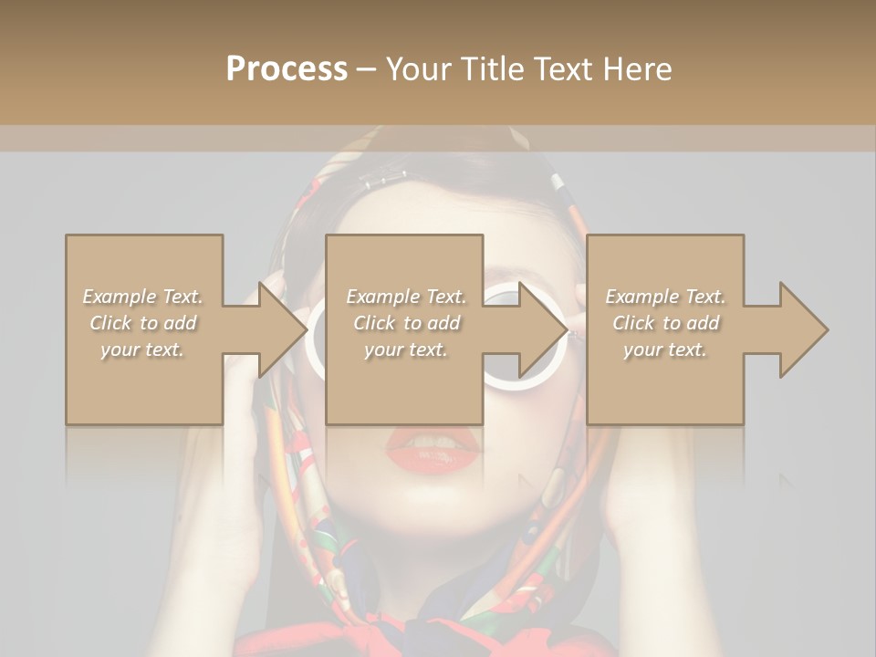 Girl In Round Glasses PowerPoint Template