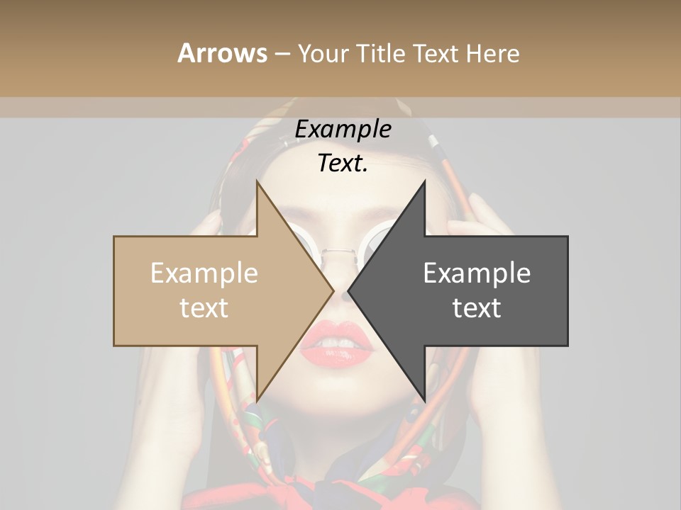 Girl In Round Glasses PowerPoint Template