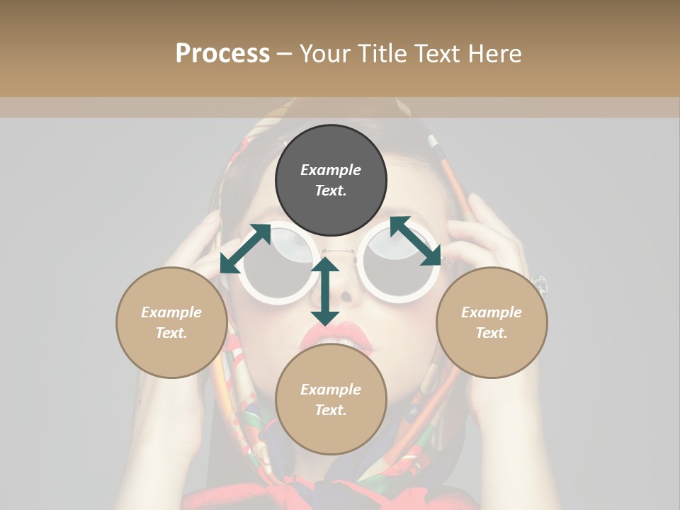 Girl In Round Glasses PowerPoint Template