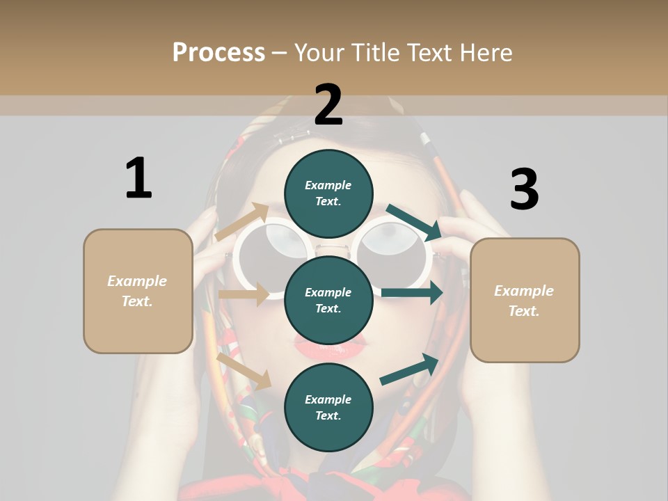 Girl In Round Glasses PowerPoint Template