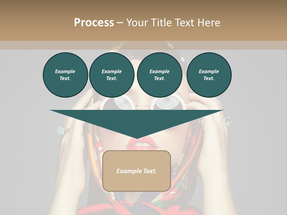 Girl In Round Glasses PowerPoint Template