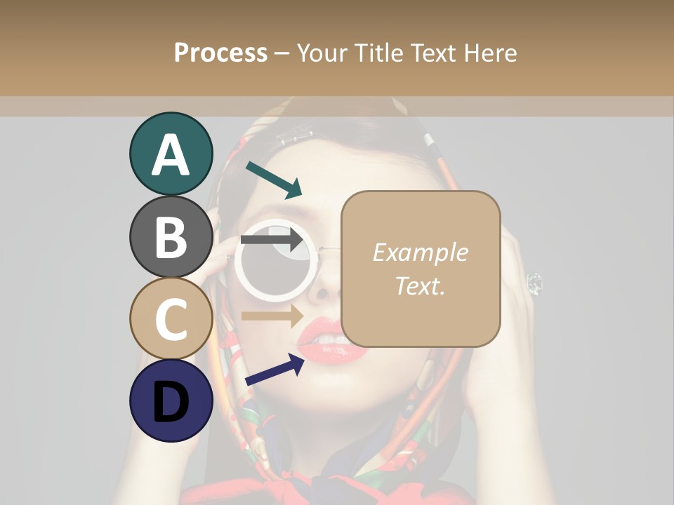 Girl In Round Glasses PowerPoint Template