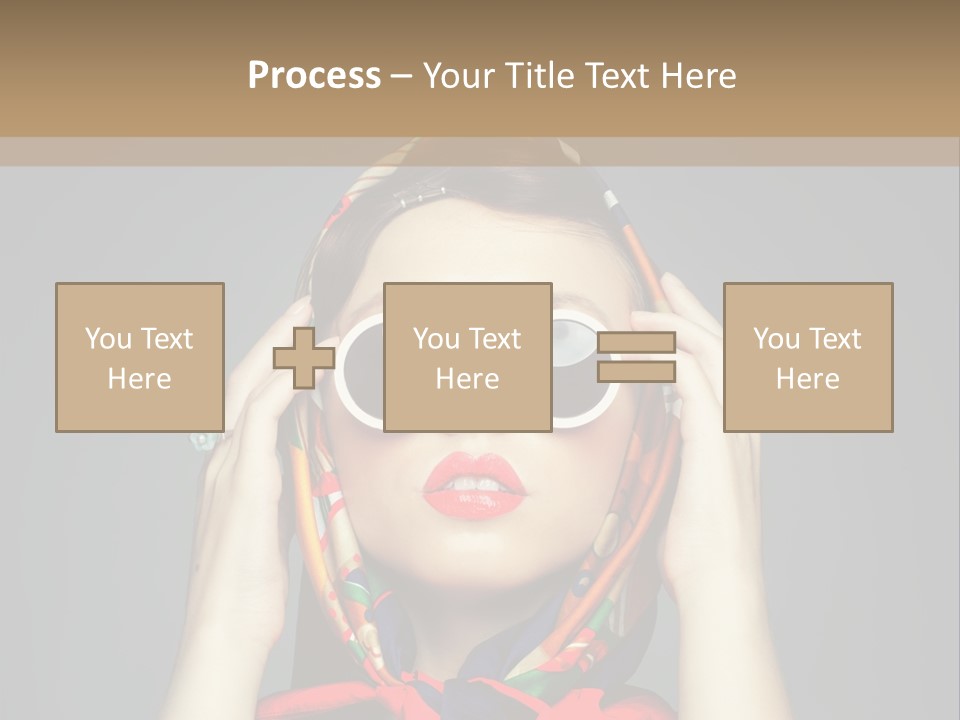 Girl In Round Glasses PowerPoint Template